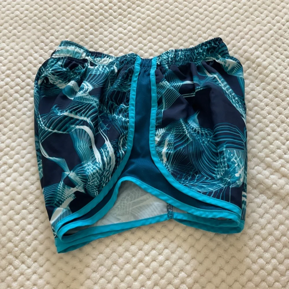 Nike Tempo‎ Running/Athletic Shorts - Blue Abstract Print - Size Small